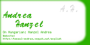 andrea hanzel business card